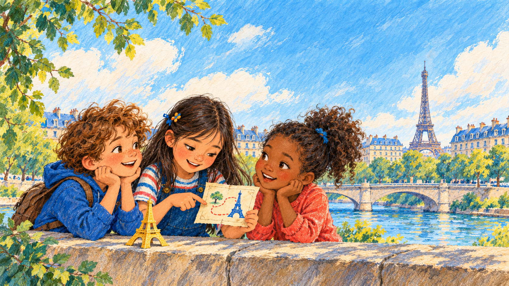 Des enfants vivent une aventure créative LumiLingo à Paris